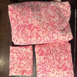 Lilly Pulitzer Swing of Things Twin XL sheets Pottery Barn Teen